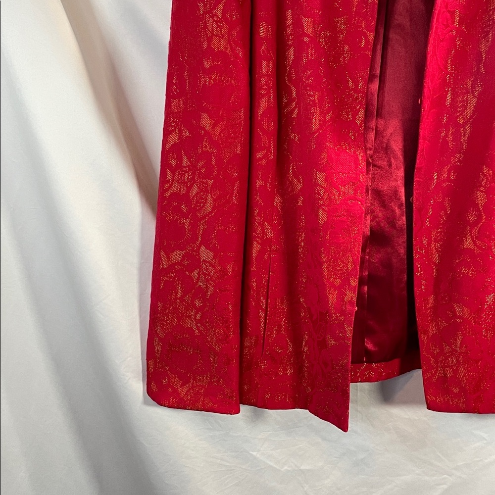 Chico's Vibrant Red Patterned Blazer - image 4